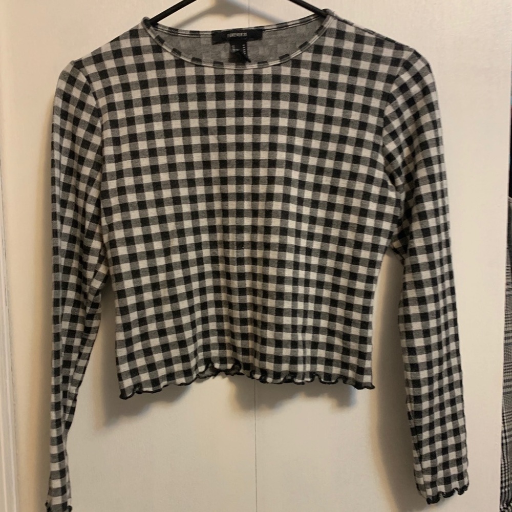 Gingham crop top